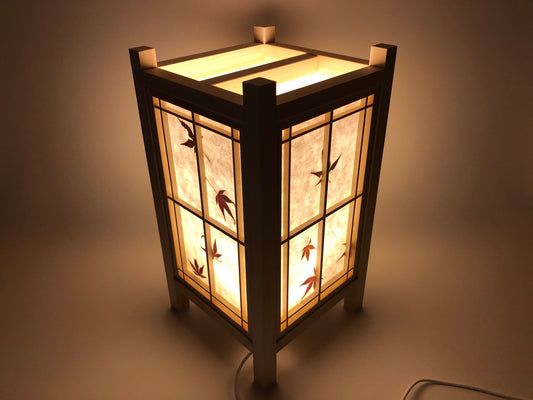 Wooden Japanese-style lantern "Four Seasons" SK-6 Made of cypress LED lighting USB power supply